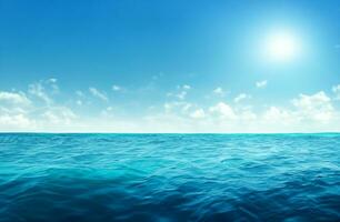 Blue water surface background photo