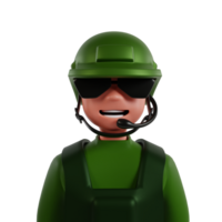 militär väpnad krafter 3d framställa ikon png