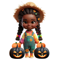 Harvest Halloween Inspired Kids AI Generated png