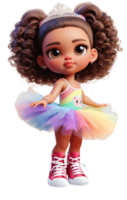 ballerina tutu Principessa ispirato bambino piccolo ai generato png