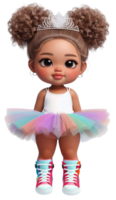 ballerina tutu prinsessa inspirerad litet barn ai genererad png