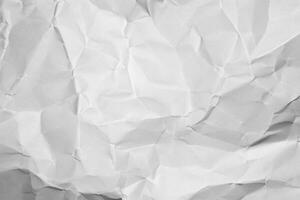 Crumpled white paper photo