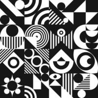 Bauhaus pattern minimal 20s geometric style vector