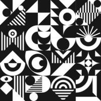 Bauhaus pattern minimal 20s geometric style vector