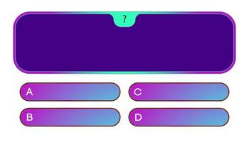 Vector template question and answers frame template