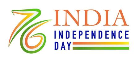 indio independencia día tarjeta con nacional bandera vector