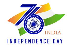 indio independencia día tarjeta con nacional bandera vector