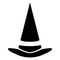 elevar tu Víspera de Todos los Santos diseños con bruja sombrero icono un fascinante símbolo de escalofriante divertido vector