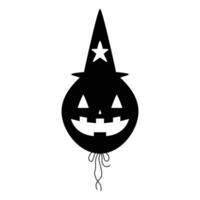 Float into the realm of spookiness with eerie Halloween balloon icon a chillingly delightful addition to your designs vector