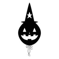 Float into the realm of spookiness with eerie Halloween balloon icon a chillingly delightful addition to your designs vector