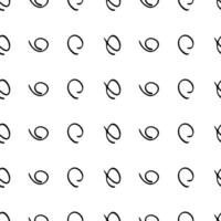Seamless pattern with sketch round squiggle vector
