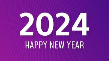 2024 Happy New Year on colorful background vector