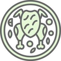 Roast Chicken Vector Icon Design