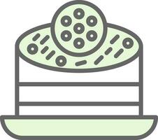 Oreo Cheesecake Vector Icon Design