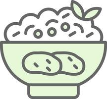 Mashed Potatoes Vector Icon Design