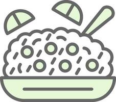 Fried Rice Vector Icon Design