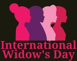 International Widow's Day vector