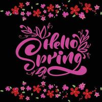 Hello Spring illustration vector