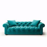Ai generative tile sofa isolated on a clean white background photo