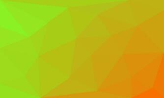 Abstract geometric green and orange gradient with triangle low polygon texture. Modern vector illustration background template