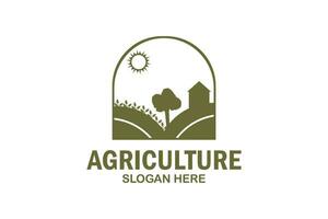Agriculture logo illustration on white background. vector