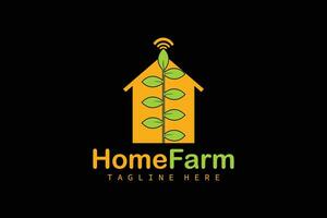 Home Farm logo design template. Farming icon illustration on white background. vector