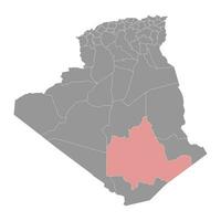 tamanrasset provincia mapa, administrativo división de Argelia vector