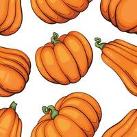 Thanksgiving Seamless pattern with pumpkins. Thanksgiving Background. Pumpkin Seamless Background vector