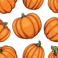 Thanksgiving Seamless pattern with pumpkins. Thanksgiving Background. Pumpkin Seamless Background vector