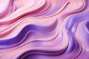 Liquid paint texture. Abstract background of colored floating liquid in pink violet pastel colors. Paint flows smoothly into each other, mixing in beautiful patterns. Art backdrop. AI generated photo