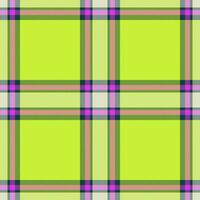 Plaid seamless pattern in green. Check fabric texture. Vector textile print.