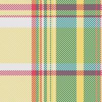 Fabric texture seamless of textile plaid tartan with a check pattern background vector. vector