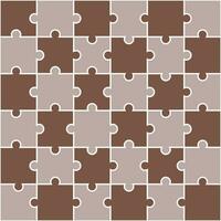 Brown jigsaw pattern. jigsaw line pattern. jigsaw seamless pattern. Decorative elements, clothing, paper wrapping, bathroom tiles, wall tiles, backdrop, background. vector