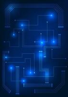 Abstract technology background The dimensional overlapping technology circuit line elements are fascinating. Technology vector illustration, wallpaper, poster