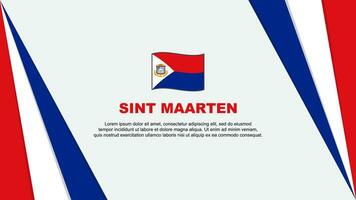 Sint Maarten Flag Abstract Background Design Template. Sint Maarten Independence Day Banner Cartoon Vector Illustration. Sint Maarten Flag