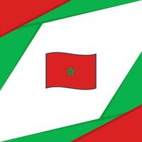 Morocco Flag Abstract Background Design Template. Morocco Independence Day Banner Social Media Post. Morocco Design vector