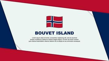 Bouvet Island Flag Abstract Background Design Template. Bouvet Island Independence Day Banner Cartoon Vector Illustration. Bouvet Island Independence Day