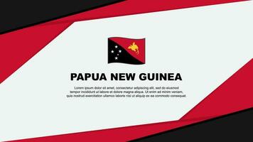 Papua New Guinea Flag Abstract Background Design Template. Papua New Guinea Independence Day Banner Cartoon Vector Illustration. Papua New Guinea