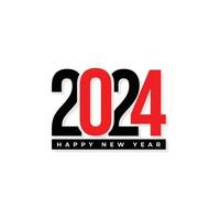 Happy New Year 2024 creative trendy text typography design vector