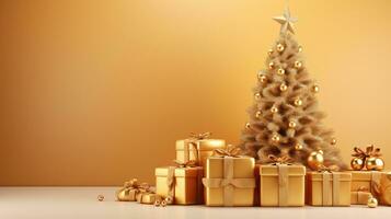 christmas tree with gifts photo