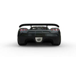 Awesome black sportscar - back view photo