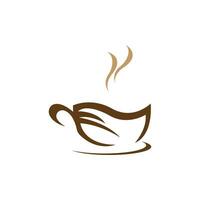 Coffee cup logo vector icon illustration design