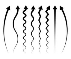 Different arrows set vector illustrations.