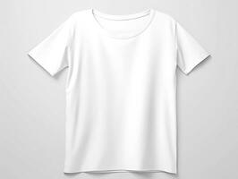 hembra camiseta Bosquejo, de gran tamaño blanco camiseta generativo ai foto