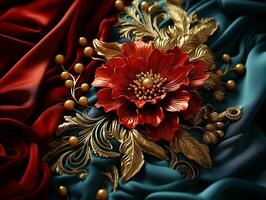 Ultra-detailed luxurious fabric texture generative ai photo
