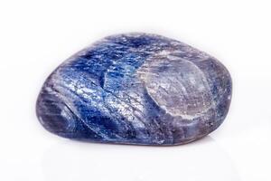 Macro mineral stone sapphire on white background photo