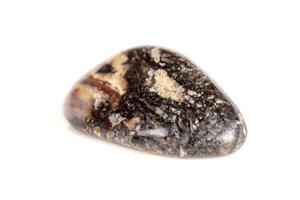 Macro mineral stone jasper on a white background photo