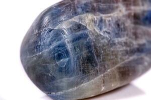 Macro mineral stone sapphire on white background photo