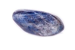 Macro mineral stone sapphire on white background photo