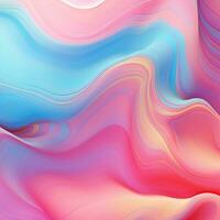 Multicolored gradient background. Abstract lines, waves, liquid effect, plastic, fabric. Banner, poster, wallpaper. Generative AI photo